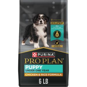 Purina Pro Plan High Protein Dry Puppy Food, Chicken and Rice Formula - 6 lb. Bag (EXP 09/30/26)