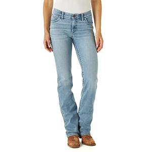 Wrangler Willow Mid Rise Performance Waist Boot Cut Ultimate Riding Jean, Light Wash, 9-32