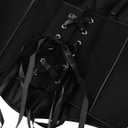 Avanova Women Overbust Corset with Straps Bustier Corsets Sexy Going Out Cami Crop Top (Black, S)