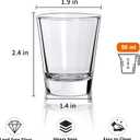 Shot Glasses Bulk 36 Pack 1.7oz / 50 ml Clear Shot Glass with Heavy Base Shot Glasses Bulk for Whiskey, Tequila, Vodka, Liqueur, Bars Gift Box