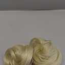 REECHO 2 PCS Mini Claw Clip in Messy & Cat Ears Hair Bun Extensions HB001 Wig Accessory Updo Hairpieces for Women Girls (Pack of 2-3" Straight, Light Blonde)