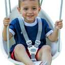 Swurfer Coconut Toddler Swing Comfy Baby Swing Outdoor, 3- Point Adjustable Safety Harness, Secure, Safe Quick Click Locking System, Blister-Free Rope, Easy Installation, Ages 6-36 Months