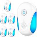 2025 Upgraded Ultrasonic Repellet 6 Packs, Indoor Ultrasonic and Repellent for Roach, Rodent, Mouse, Bugs, Ant, Mosquito, Mice, Spider, Electronic Plug in Pest Control