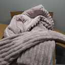 BEDELITE Fleece King Comforter Set -Super Soft & Warm Fluffy Lotus Pink Bedding, Luxury Fuzzy Heavy Bed Set for Winter with 2 Pillow Cases