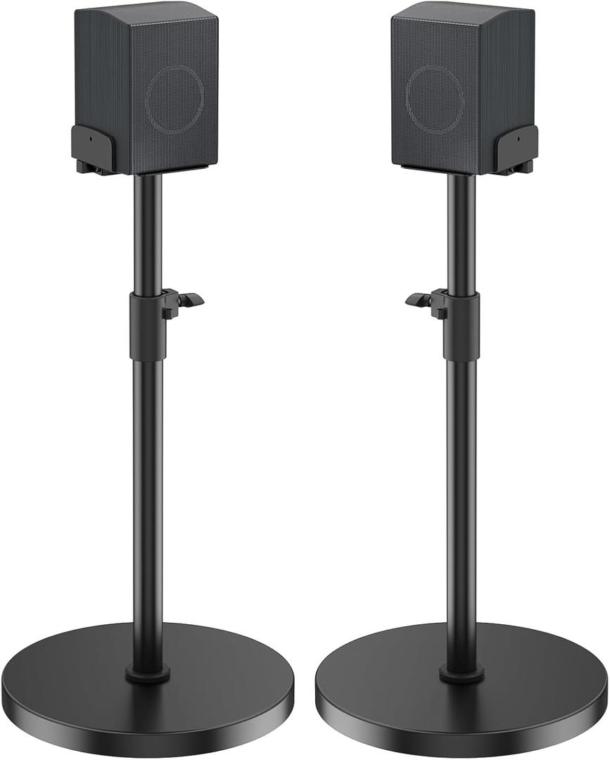 Heavy Duty Floor Speaker Stands for Samsung Speaker Stands - Height Adjustable Extend 29to 37.5 Surround Sound Speaker Stand for Samsung HW-Q990C HW-Q990D Rear & Satellite Speakers Up to 30Lbs