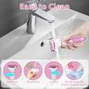 Electric Razor for Women Men,4 in 1 Painless Ladies Wet & Dry Body Razors and Facial Hair Remover,Rechargeable Led Display Hair Removal Kit for Nose Face Body Leg Bikini Arm Hair (Pink)