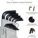 Amazon Basics Hex Key Allen Wrench, Long Arm, Ball End, Metric and Standard Sizes, Chrome Vanadium Steel, 26-Piece with Storage Case