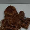 ANOGOL Hair Cap+Women Ponytail Wigs Curly Auburn Brown Cosplay Costume Wig for Halloween Costume Cosplay Wig, Curly Brown Wig Peluca De Princesa Brown Ponytail Wig For Halloween Party