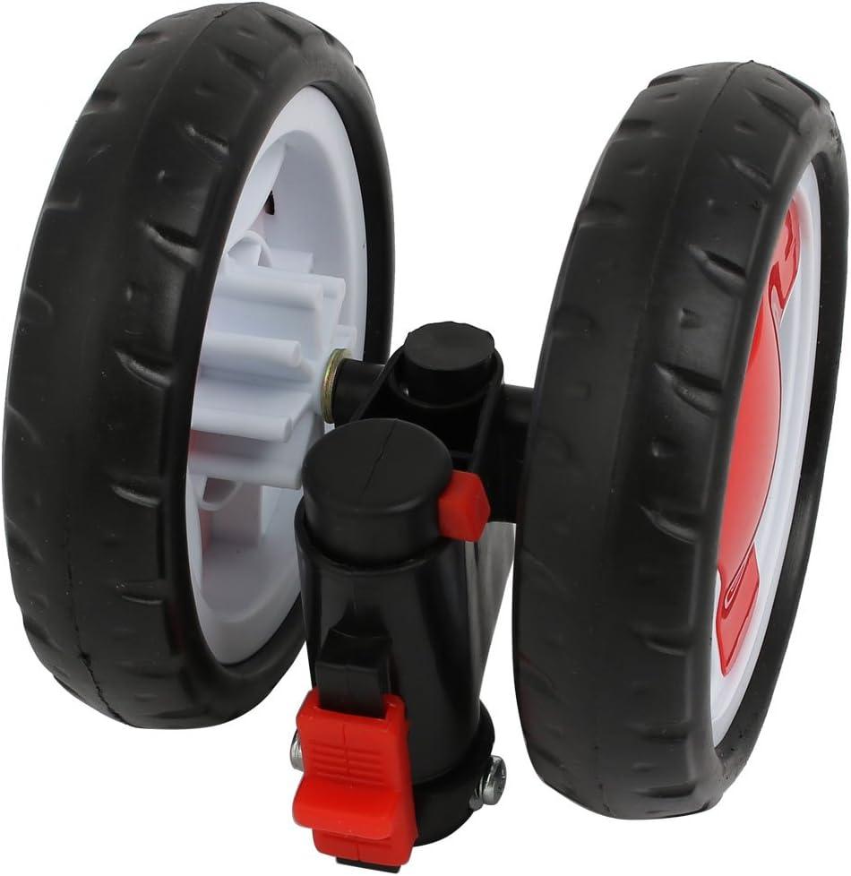 Uxcell 5-inch Diameter Double Wheel Plastic Swivel Pulley Roller for 19mm Tube