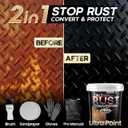 Ultra 2-in-1 Rust Converter Paint & Metal Primer, 35 oz Heat-Stable Rust Reformer & Encapsulator for Frame, Chassis, Trailer, Truck, Paint Directly Over Rust, No-Topcoat Needed, Matte Black