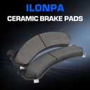 ILONPA Front Semi-metallic Disc Brake Pads Set for Chevy Silverado 1500 HD/2500/3500 HD,Suburban/Avalanche/Express 2500,for GMC Sierra 1500 HD/2500/3500,Savana/Yukon XL 2500,for Cadillac DeVille,DTS