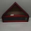 Large Military Shadow Box Solid Wood Burial Flag Display Case for American Veteran Flag Display Fit a Folded 5'x9.5' Flag Military Flag Display Case, Mahogany Finish