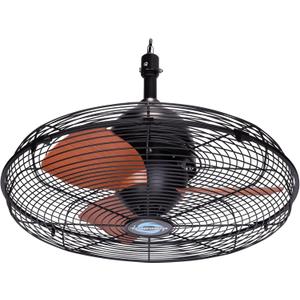 Tornado 20-Inch Outdoor Downrod Mount Ceiling Fan, IPX4 Water-Resistant with Remote Control, 3-Speed Settings, 3300 CFM Airflow, 10-Foot Cord, UL Listed