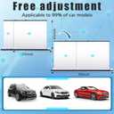 BBTO 2 Pcs Automatic Retractable Car Sunshade Retractable Windshield Sun Shade for Car Window Shades for UV and Heat Protection Foldable Front Window Sunshade Automotive Accessories