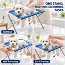 HALOSNOW 8-Hole Foldable Pet Grooming Hammock Stand for Small Dogs and Cats