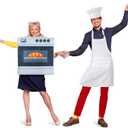 HooLing 2Pcs Couples Halloween Costumes for Adults Couples Outfits Costume Apparel Accessories for Halloween Cosplay Dress up