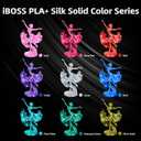 iBOSS Silk PLA+ Filament 1.75mm Dual Color Yellow Gold 1KG, 3D Printer Filament Dimensional Accuracy +/- 0.02mm, 1kg Spool(2.2lbs) 3D Printing Filament Fits for Most FDM 3D Printers(Silk Gold Yellow)