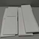 DIMJ Drawer Organizers - Set of 4 Fabric Closet Organizers and Storage, Drawer Dividers for Baby Clothes, Socks, Belt, Tie (White)