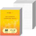 HTVRONT Self Adhesive Laminating Sheets - 50 Sheets, 4mil, 9 x 12 Inches Self Laminating Sheets, No Machine Needed Clear Laminating Sheets for Protecting Documents Photos Menus Stickers Book Cover