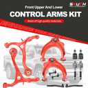 Front End 12pc Suspension Kit for 2003-2007 Honda Accord & 2004-2008 Acura TSX, Upper & Lower Control Arms, Ball Joints, Inner & Outer Tie Rod Ends, Sway Bar Links, Replacement Assembly