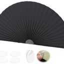 Half Moon Window Shade,Arch Window Shades Half Circle Self Adhesive Non-Woven Fabric Blinds Easy to Install Blackout for Room Kitchen Dining Room