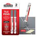 X-Protector Water Based Grout Marker - 2 PCS with 8 Tips, Dark Gray