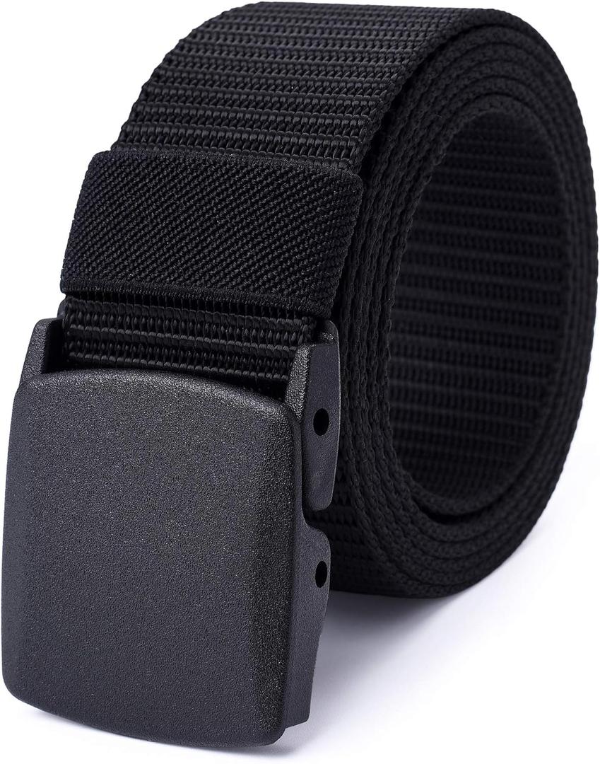 Mile High Life Nylon Web Belt Outdoor Military Belt With TSA Safe Plastic Buckle Belt