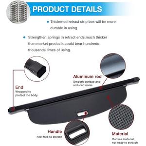 Powerty Cargo Cover for 2018-2026 Mitsubishi Eclipse Cross Accessories Canvas Texture, Retractable Trunk Cover, Anti-peeping Privacy Screen, Anti-UV Rear Security Shade, Size: 20) Mitsubishi Eclipse Cross | 18-26