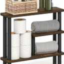 Furinno Turn-N-Tube Bathroom Storage Shelf, 3-Tier Toolless Narrow Storage Rack, 5.7" Wide Space Saving Shelf, for Bathroom, Living Room, Entryway, Amber Pine, 5.71" x 20.87" x 18.35"