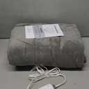 Electric Heated Blanket 72"x84" Full Size, Soft Coral Fleece with 4 Heating Levels and 10 Hours Auto-Off, Machine Washable, Cozy Plush Fabric for Home, Light Gray (002-light Grey)