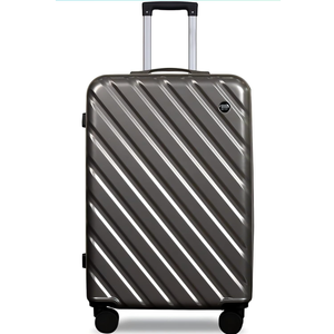 HotWay 24 Inch Expandable Checked In Luggage, Lightweight Hardshell Luggage with Spinner Wheels, Gray