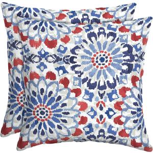 Arden Outdoor Toss Pillow, 2 Pack, 16 x 16, Rain-Proof, Fade Resistant Clark Blue
