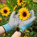 2 x ANDANDA 1/12 Pairs Work Gloves, Strong Grip, Seamless Knit Nylon Nitrile Work Gloves Men Suitable for General Work, Green