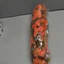 Ivydale 2 PCS Artificial Fall Hanging Flowers Fake Plants Outdoor,Silk Morning Glory Faux Flowers with Eucalyptus Leaves,UV Resistant Realistic Mums Plants for Home Garden Decor (Orange)