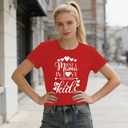 Valentines Mama Shirt for Women-Valentines Day Love Heart Short Sleeves Cute Mama Tee Tops (S)