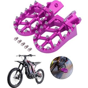 Dirt Bike Foot Pegs Motorcycle Footpegs Pedals Rests CNC For Sur Ron Light Bee S/X Segway X260 X160 CRF150F 2003-2019 CRF230F Purple