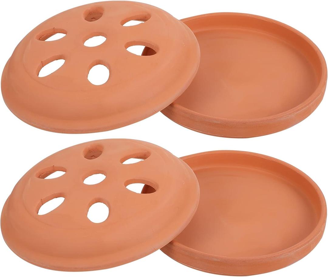 2pcs Coil Burner Retro Design Portable Holder with Venting for Home Outdoor Use Easy to Clean Coil Stand for Patios Decks Campsites (15x14.5cm)