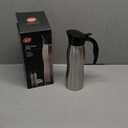 TableCraft 12685 34 Oz (1 L) Stainless Steel Coffee Creamer, Vacuum-Insulated Double Wall Carafe, Dishwasher Safe, Flip-Top Lid, Ideal for Breakfast Buffets & Coffee Stations