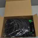 Flexi Hose Expandable Garden Hose with 8 Function Nozzle, 100FT - Lightweight Retractable Garden Hose, Water Hose - No-Kink Flexibility, 3/4 Inch Solid Brass Fittings and Double Latex Core (Black)