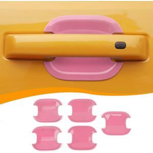 Hoolcar Exterior Door Handle Bowl Cover Protection Trim Car Door Bowl Anti-Scratch Protector Cover Compatible with Ford Bronco 2021-2023, 4 Doors, Exterior Accessories, Pink