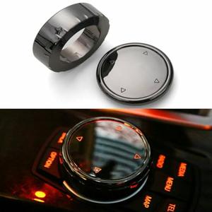 Multi Media Control Knob Cover for BMW F10 F20 F30 iDrive Car Big Multi Media Knob Black Button Trim (Fits NBT Controller Only)