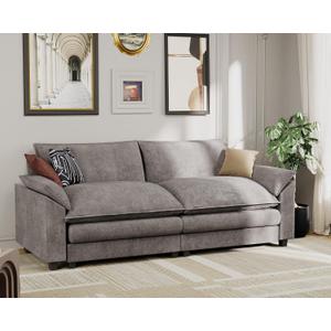 JUMMICO 79 Sectional Sofa Modern Deep Couch, Loveseat Chenille Fabric Modular Sofa Sleeper Comfy for Living Room/Bedroom/Apartment (Grey, Loveseat Sofa)