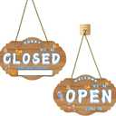 Double-Sided Waterproof Privacy Door Sign - Reversible Hanging Decor for Hotels, Offices & Clinics, Do Not Disturb/Please Use Other Door Indicator, 30 * 19CM-Open-Closed（Contact Number）