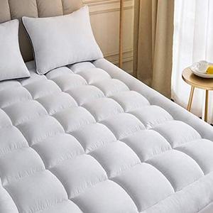 Niagara Microfiber King Mattress Topper - Pillow Top Mattress Cover Quilted Fitted Cooling Topper for Back Pain Deep Pocket Fits 20 Inches (78x80 Inches)