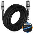 XLR Microphone Cable 40FT, XLR Male to Female Balanced Mic Cable, 3-Pin Shielded Speaker Cord, Zinc Alloy Connectors, Premium 22AWG Pure Copper, Metal Spring SR, Recording Studio, Podcast