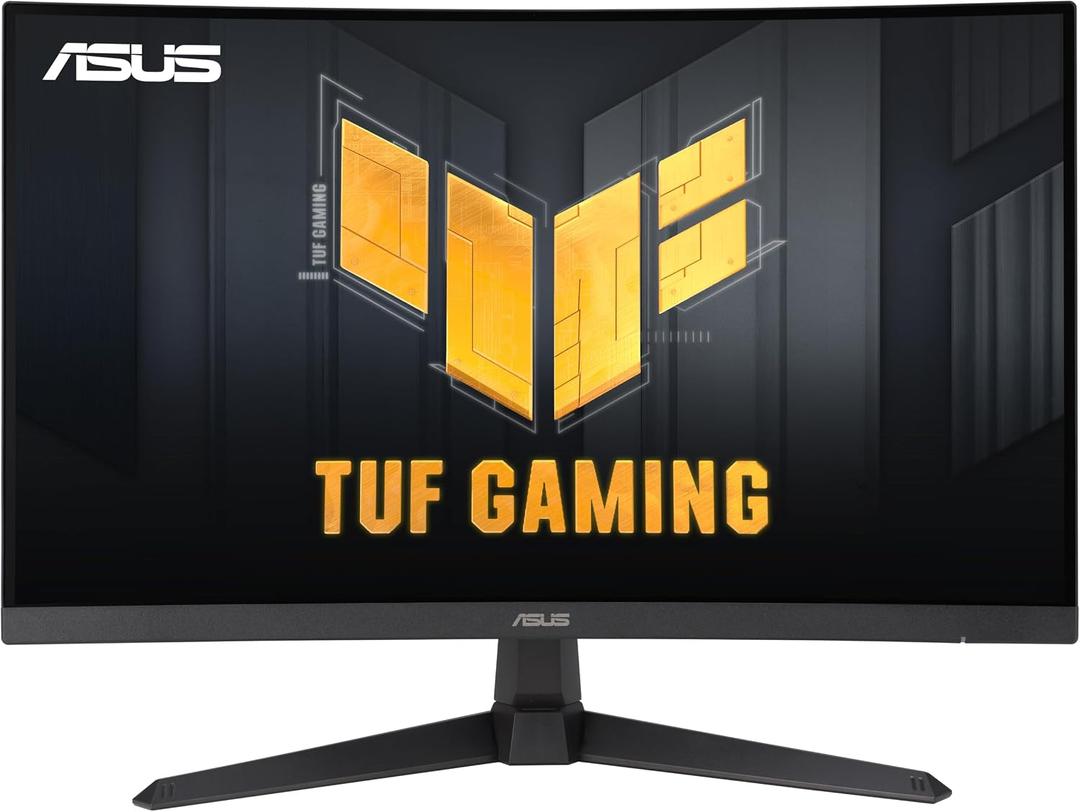 ASUS TUF Gaming 27 1080P Curved Monitor (VG27VQ3B) Full HD, 180Hz, 1ms, Extreme Low Motion Blur Sync, FreeSync, 1500R Curvature, Eye Care, 90% DCI-P3, DisplayWidget