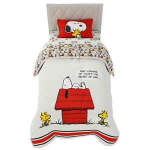 Peanuts® Snoopy Super Soft Reversible Comforter and Sheet Set, 4 Piece Twin Size, (Officially Licensed Product) by Franco Collectibles