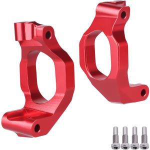 Hobbypark Aluminum Caster Blocks C-hubs for Traxxas Maxx WideMaxx Upgrades, Compatible with V1 or V2 Maxx, Replacement Parts of 8932 (Red)