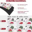 Dish Drying Mat for Kitchen Counter,16"x24" Absorbent Coffee Bar Mat Dish Drainer Rack Mat with Christmas tree and Saint Claus Printed for Kitchen Countertop Decor (Beige White, 16"x24")