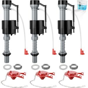 Saillong 3 Sets Toilet Float Replacement Kit, Universal Toilet Flusher Replacement Kit and 2 Inch Flapper Replacements, High-Performance Tank Water Control and Fill Valve